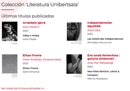 Hemos renovado el apartado Literatura Unibertsala en la página web