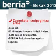 Zuzentzaile-itzultzaile praktikarako beka - BERRIA egunkaria