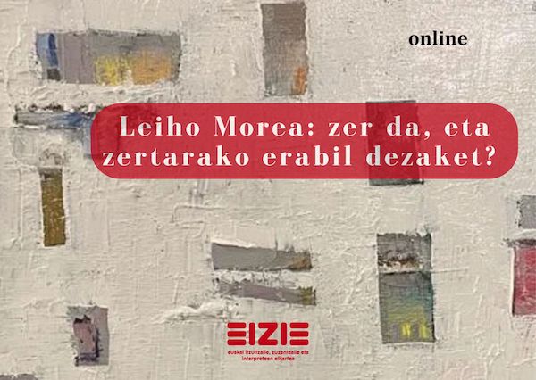 «Leiho Morea: Zer da, eta zertarako erabil dezaket?» (online saioa)