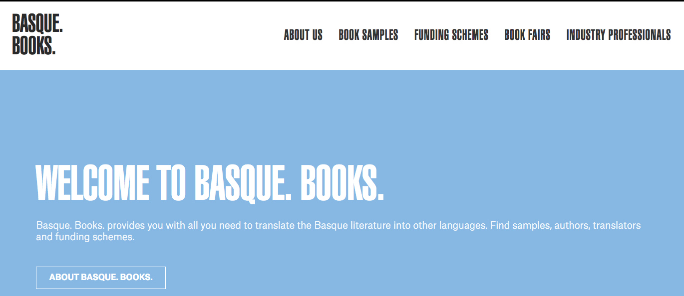 Basque.Books, portail pour promouvoir la littérature basque à l'étranger